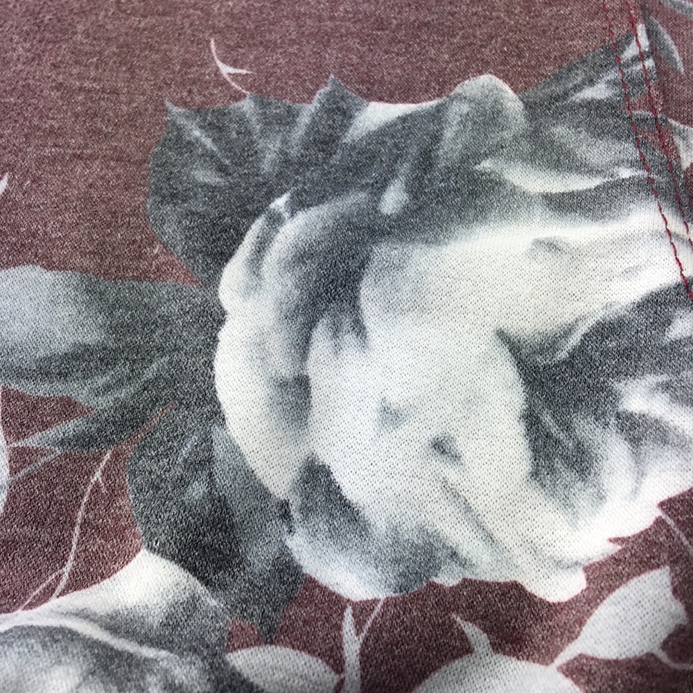NEW Beautiful floral hoody grey burgundy - Picture 5 of 8